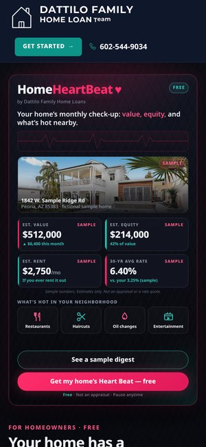 HomeHeartBeat mobile view